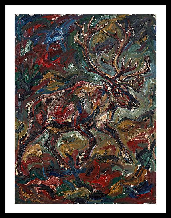 Reindeer In Expressionist Style