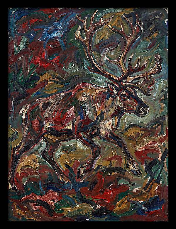 Reindeer In Expressionist Style