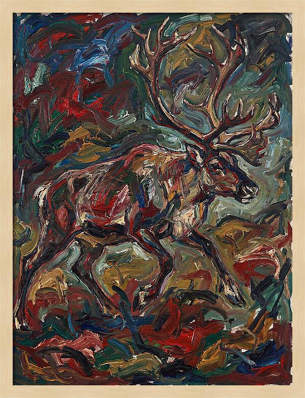Reindeer In Expressionist Style
