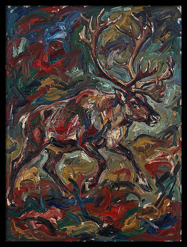 Reindeer In Expressionist Style