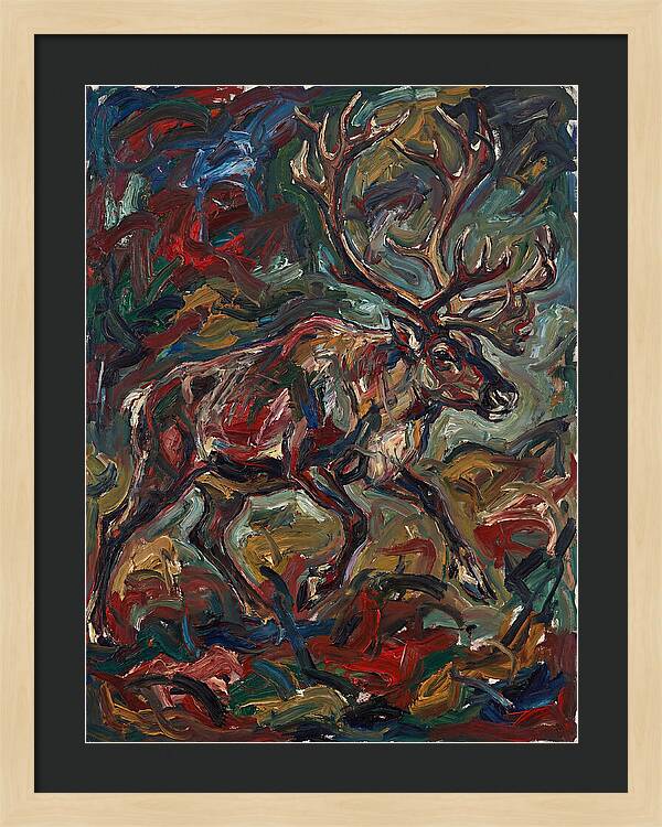 Reindeer In Expressionist Style