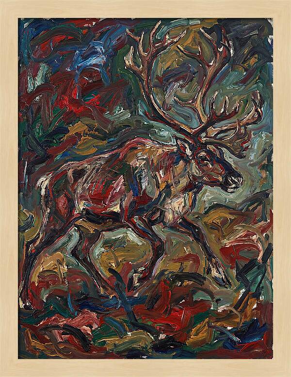 Reindeer In Expressionist Style