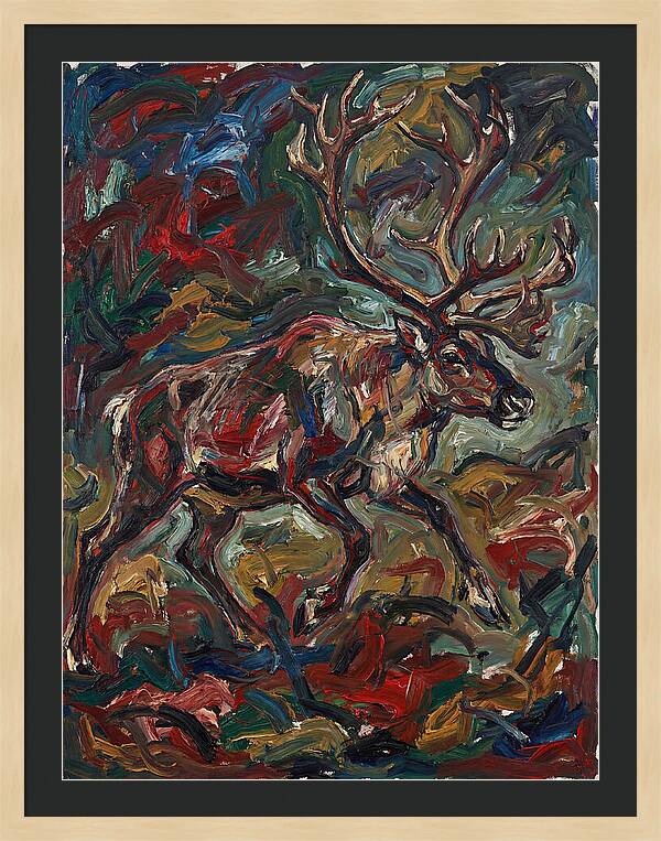 Reindeer In Expressionist Style