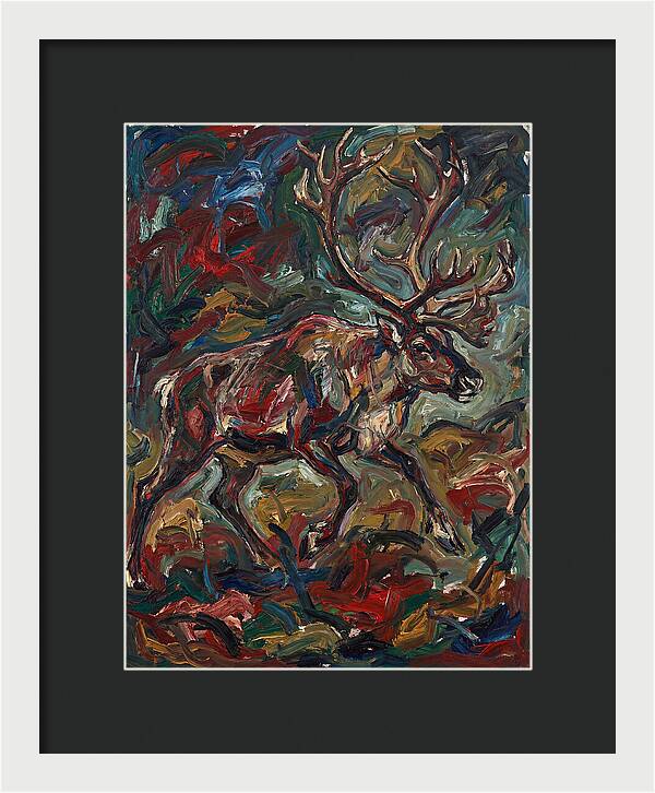Reindeer In Expressionist Style