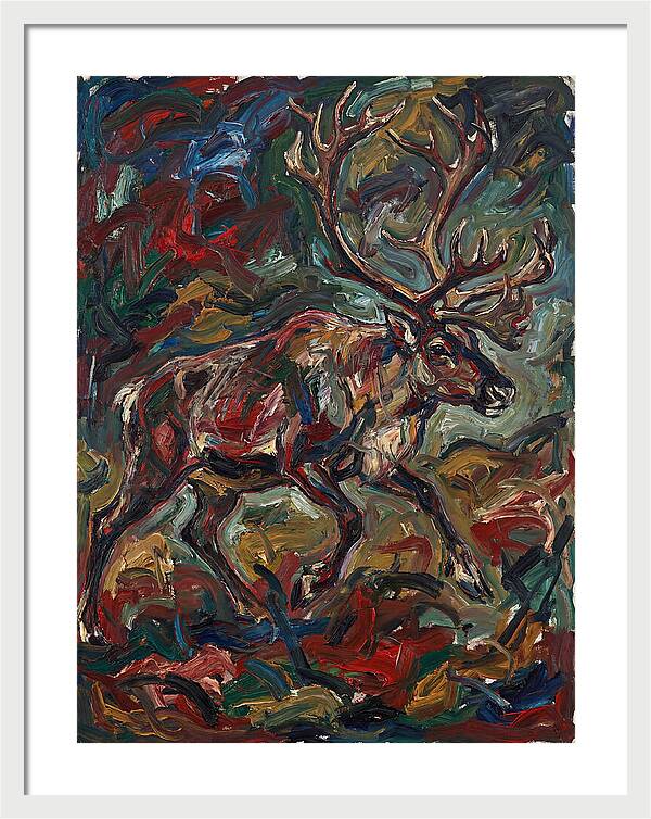 Reindeer In Expressionist Style