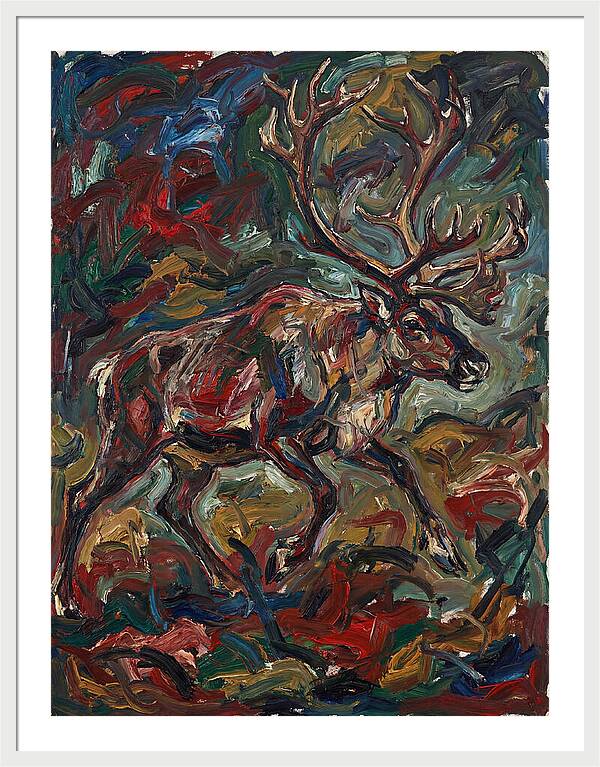 Reindeer In Expressionist Style