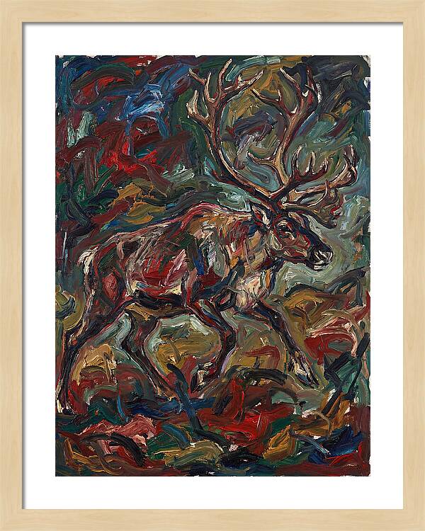 Reindeer In Expressionist Style