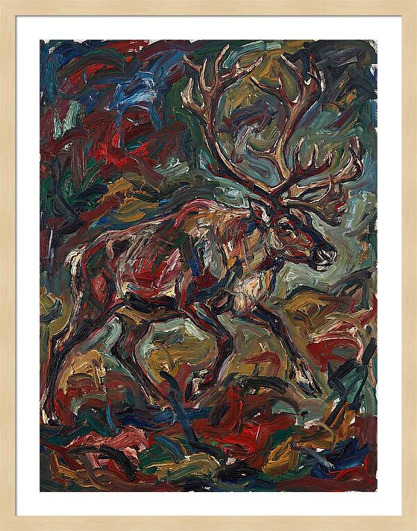 Reindeer In Expressionist Style