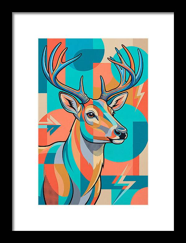 Reindeer In Vibrant Geometry