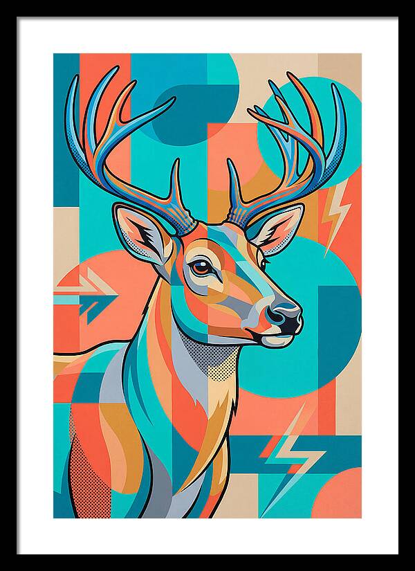 Reindeer In Vibrant Geometry