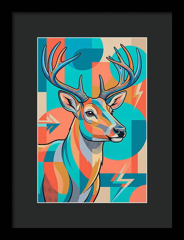 Reindeer In Vibrant Geometry