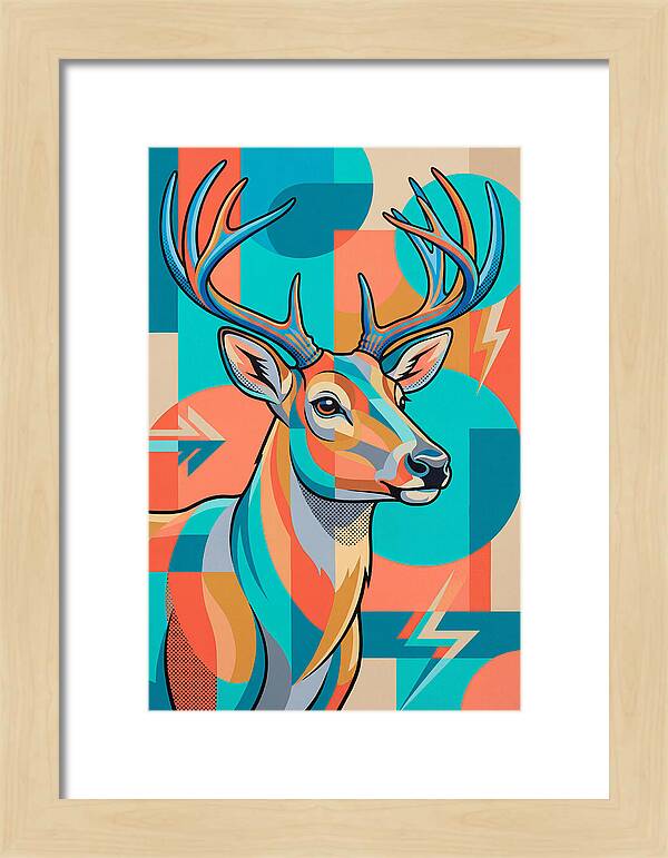 Reindeer In Vibrant Geometry