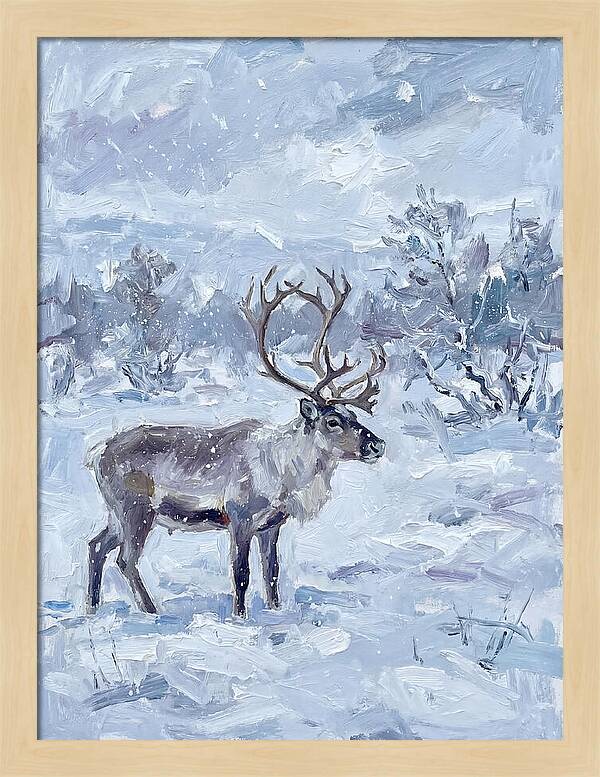 Reindeer In Winter Wonderland