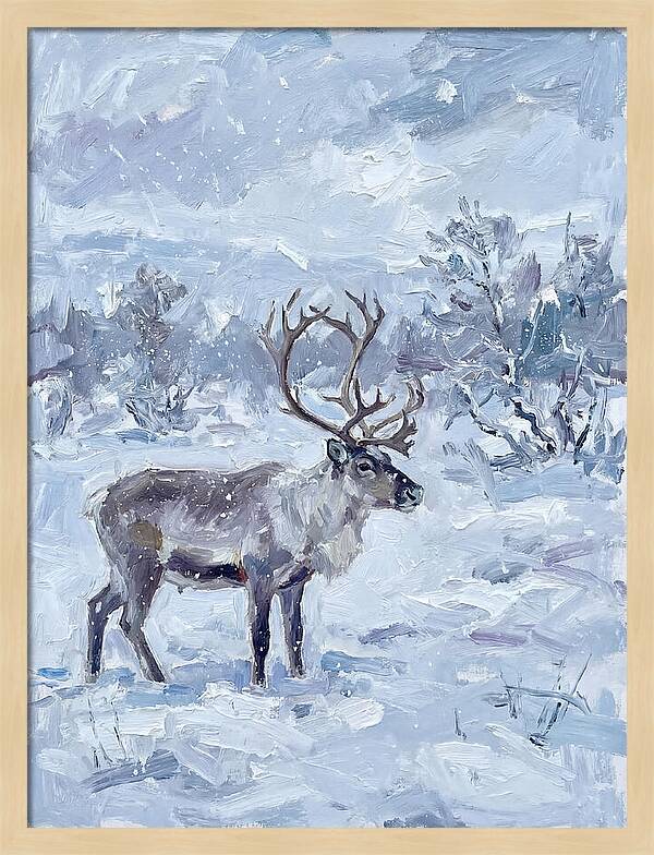 Reindeer In Winter Wonderland
