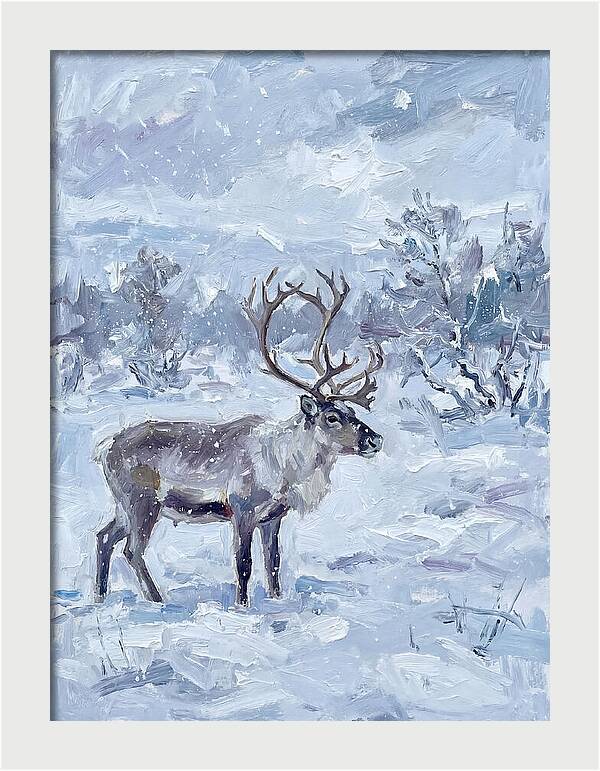 Reindeer In Winter Wonderland