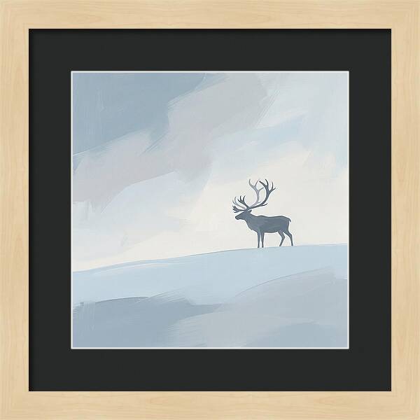 Reindeer Silhouette Against Soft Sky