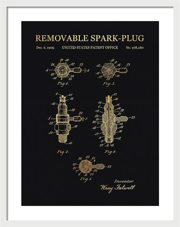 Removable Spark Plug Gold Patent Us978280a