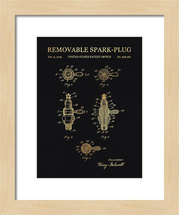 Removable Spark Plug Gold Patent Us978280a
