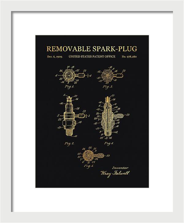Removable Spark Plug Gold Patent Us978280a