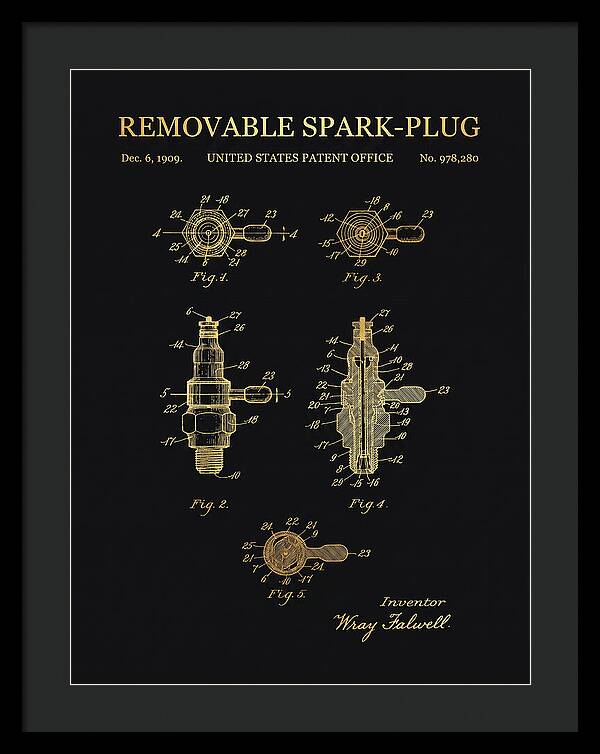 Removable Spark Plug Gold Patent Us978280a