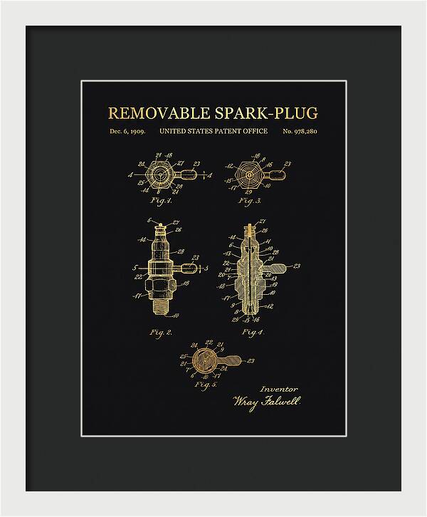 Removable Spark Plug Gold Patent Us978280a