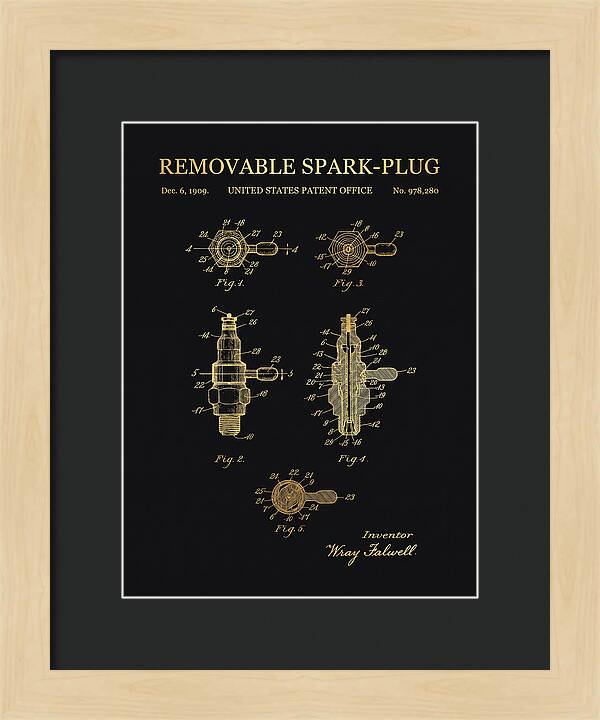 Removable Spark Plug Gold Patent Us978280a