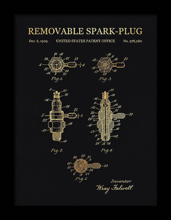 Removable Spark Plug Gold Patent Us978280a