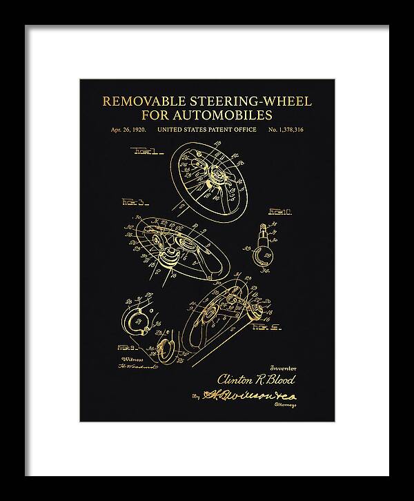 Removable Steering Wheel For Automobiles Gold Patent Us1378316a