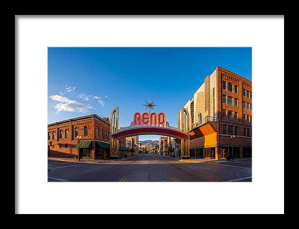 Reno Arch At Dusk