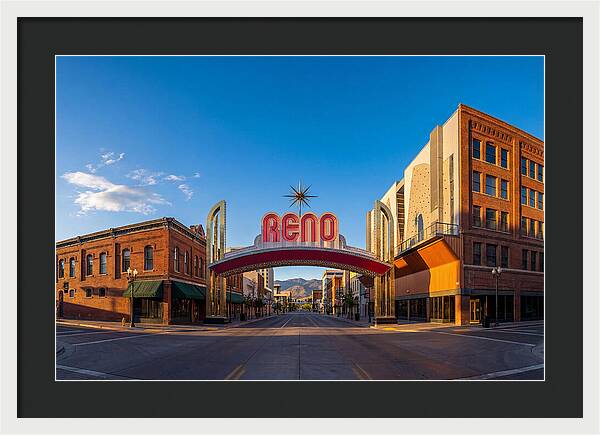 Reno Arch At Dusk
