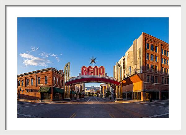 Reno Arch At Dusk