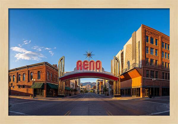 Reno Arch At Dusk