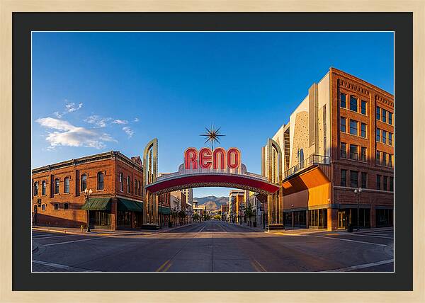 Reno Arch At Dusk
