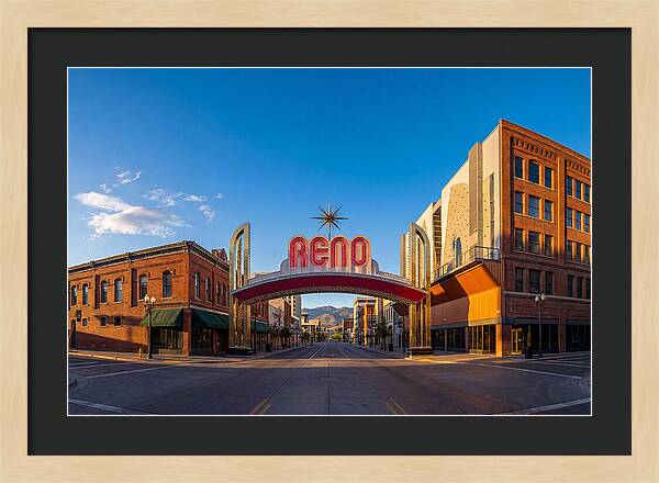 Reno Arch At Dusk