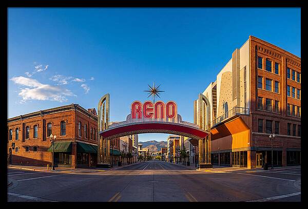 Reno Arch At Dusk