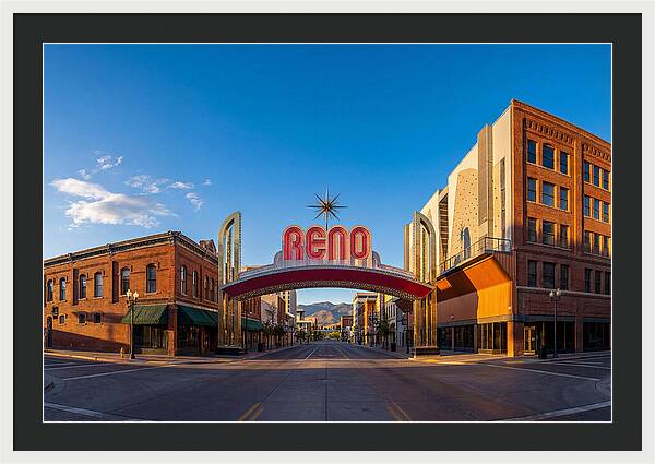 Reno Arch At Dusk
