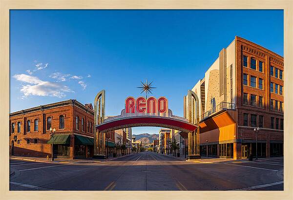 Reno Arch At Dusk