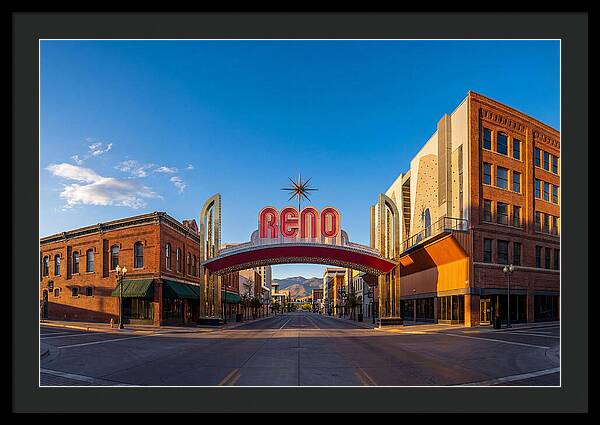 Reno Arch At Dusk