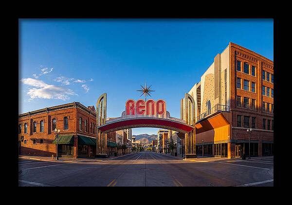 Reno Arch At Dusk
