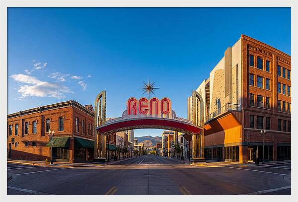 Reno Arch At Dusk