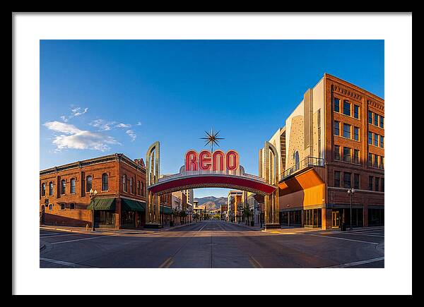 Reno Arch At Dusk