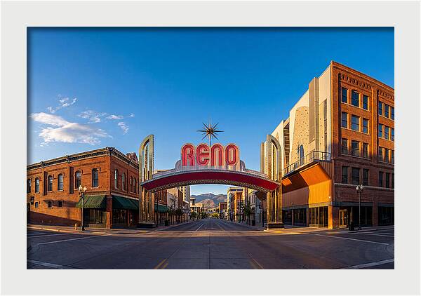 Reno Arch At Dusk