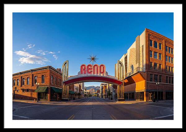 Reno Arch At Dusk