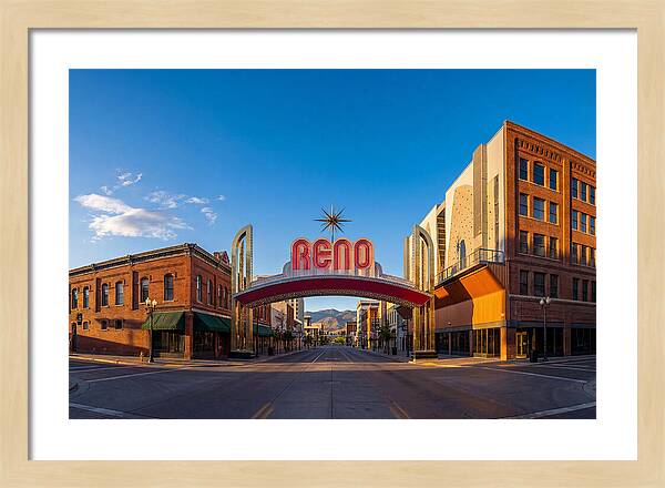 Reno Arch At Dusk