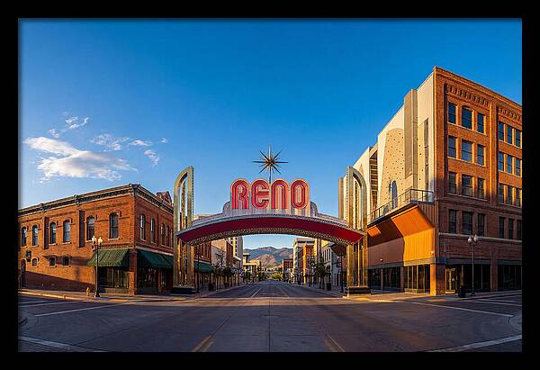 Reno Arch At Dusk