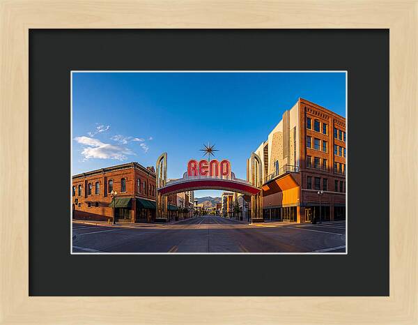 Reno Arch At Dusk