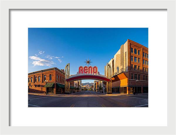 Reno Arch At Dusk