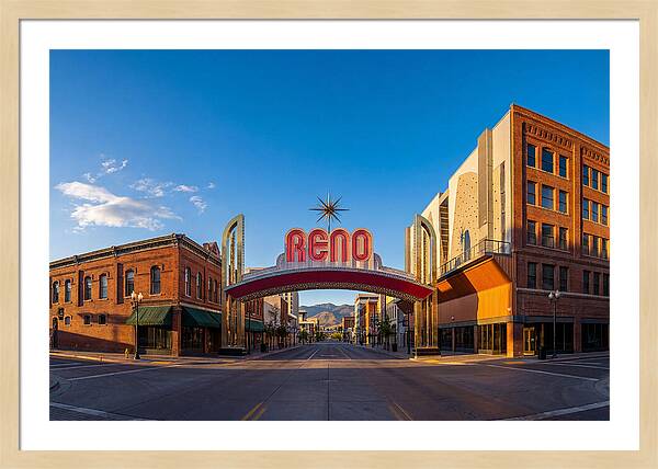Reno Arch At Dusk