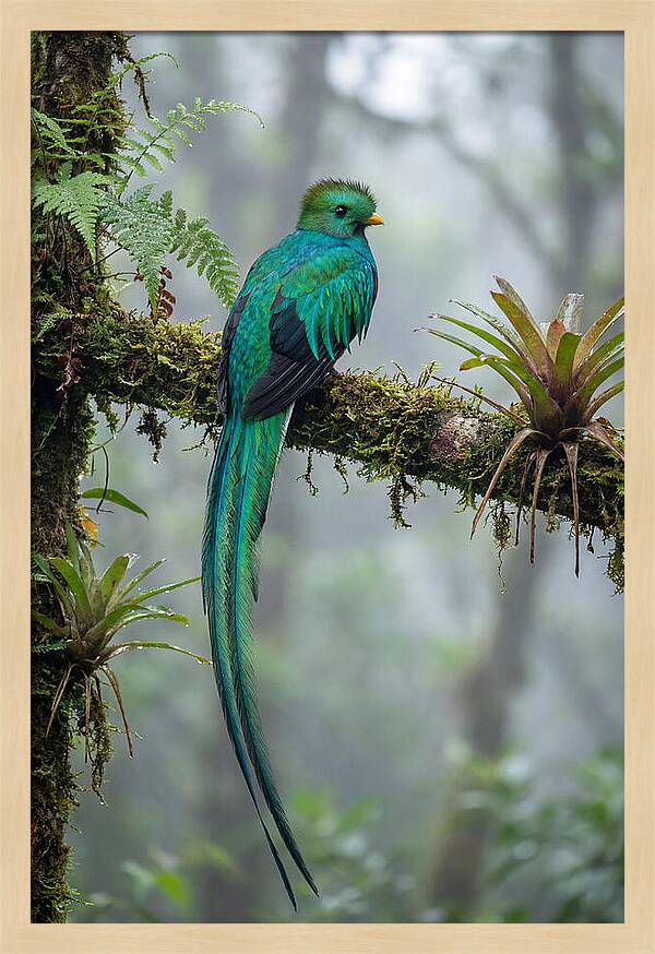 Resplendent Quetzal Perched Gracefully