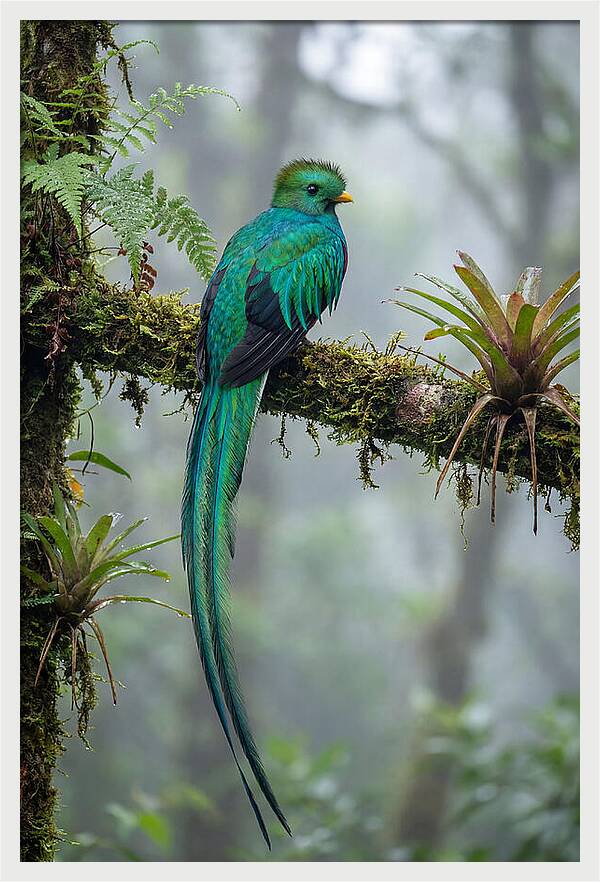 Resplendent Quetzal Perched Gracefully